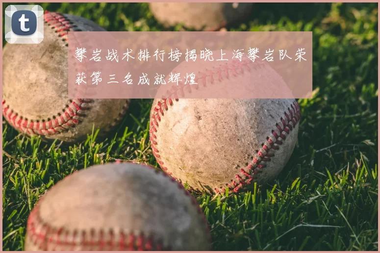 攀岩战术排行榜揭晓上海攀岩队荣获第三名成就辉煌