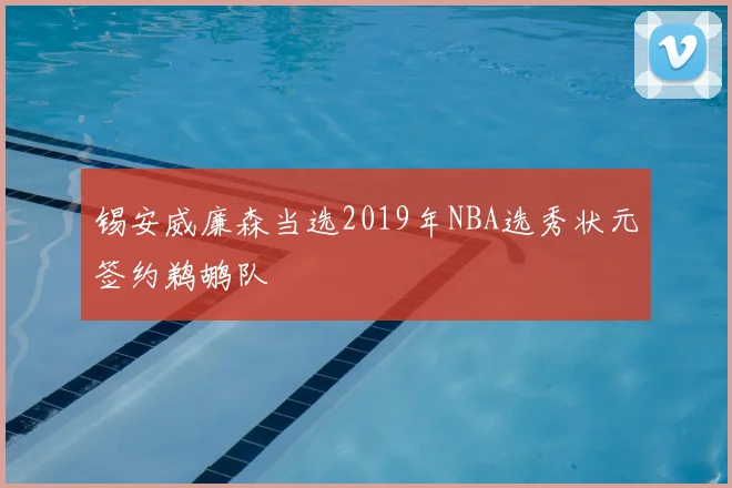 锡安威廉森当选2019年NBA选秀状元签约鹈鹕队