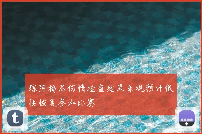 琼阿梅尼伤情检查结果乐观预计很快恢复参加比赛